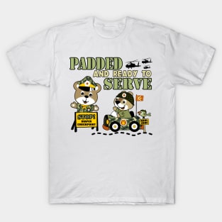PADDED AND READY TO SERVE ABDL Baby Bear Military T-Shirt